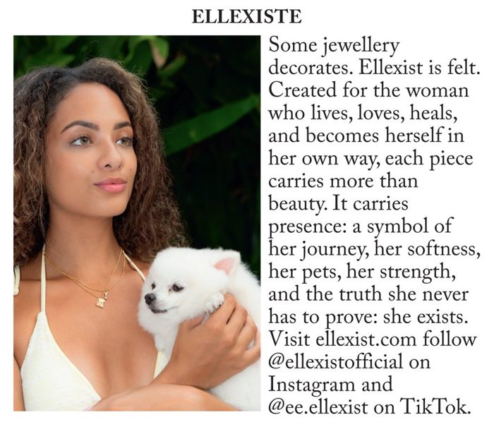 ELLE EXISTE page in British Vogue